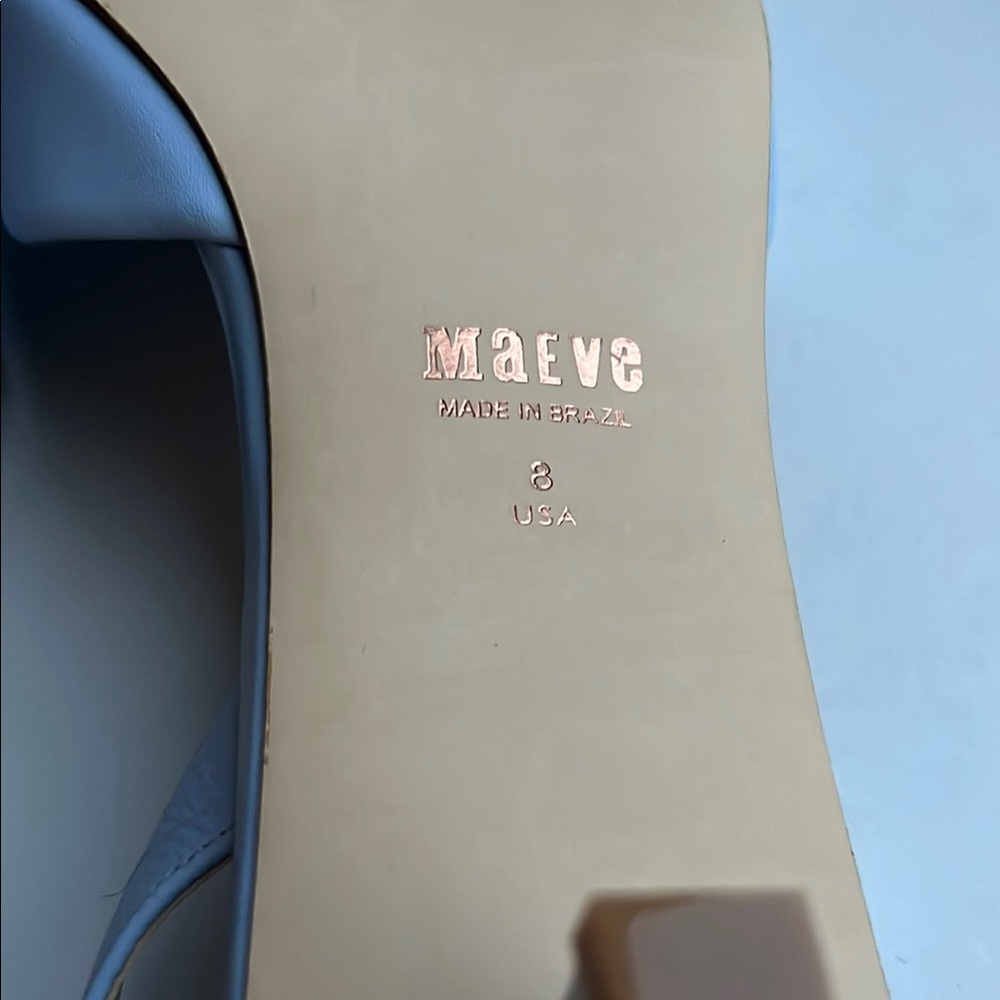 Maeve Light Blue Slingback Heels - Picture 13 of 13